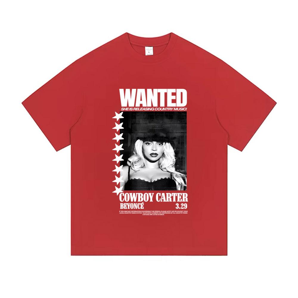 

Wanted She Is Releasing Gountry Music Beyonce Cowboy Carter Tshirt Mens Fashion Casual Oversized T Shirts Male Vintage Tshirt S