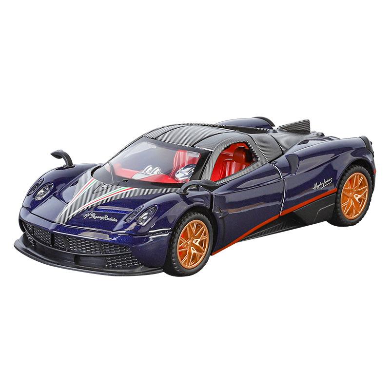1/32 Scale Pagani Huayra BC Model Diecast Metal Racing Car Vehicle Model Simulation Sound and Light Children Toy Gift