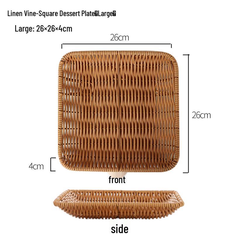 Youde Woven Bamboo Imitation Rattan Serving Basket