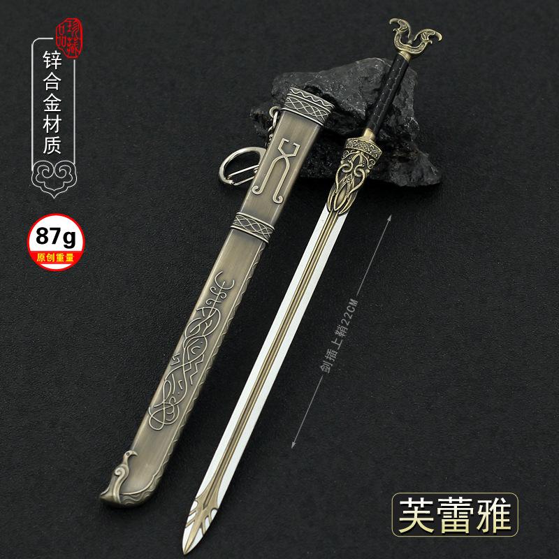 God of War Alloy Game Peripherals Models Pendant Anime Kratos Weapon Metal Replica Miniature Decoration Blade of Chaos