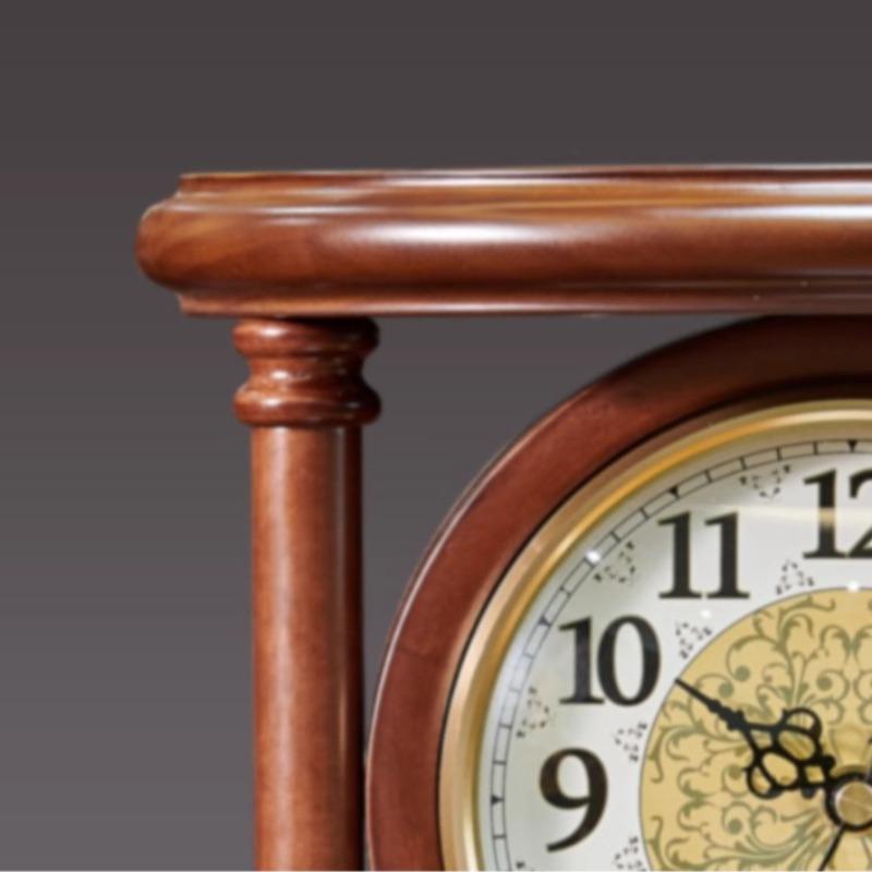 Retro Table Clock Wooden Desk Watch Decorative Luxury Desktop Pendulum Clocks Aesthetic Silent Tabletop Watches Table Decoration