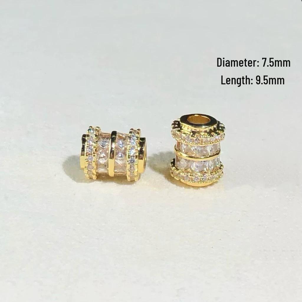 14k Gold-Plated Color-Preserving Crystal Spacer Beads for DIY Bracelets and Necklaces