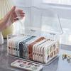 2PCS Acrylic Storage Boxes with Flip-Top Lid Transparent Container Home Organizer Space-Saving Storage for Bathroom Desk Bedroom