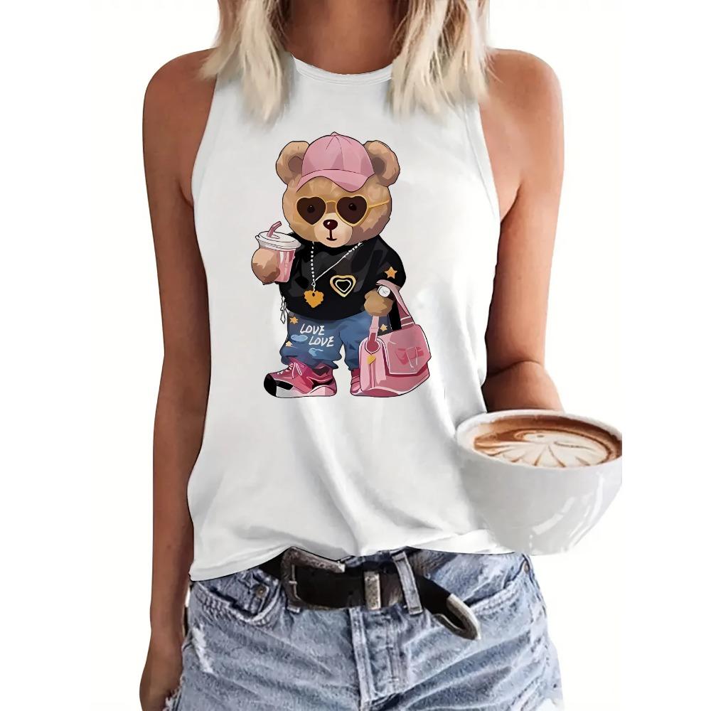 Жилет с принтом футболки Жилет с принтом узора футболки 5XL