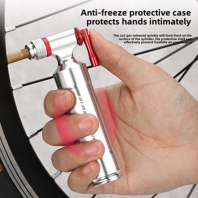 Bicycle Co2 Inflator Kit With Aluminum Alloy Highpressure Valves For Road And Mountain Cycling