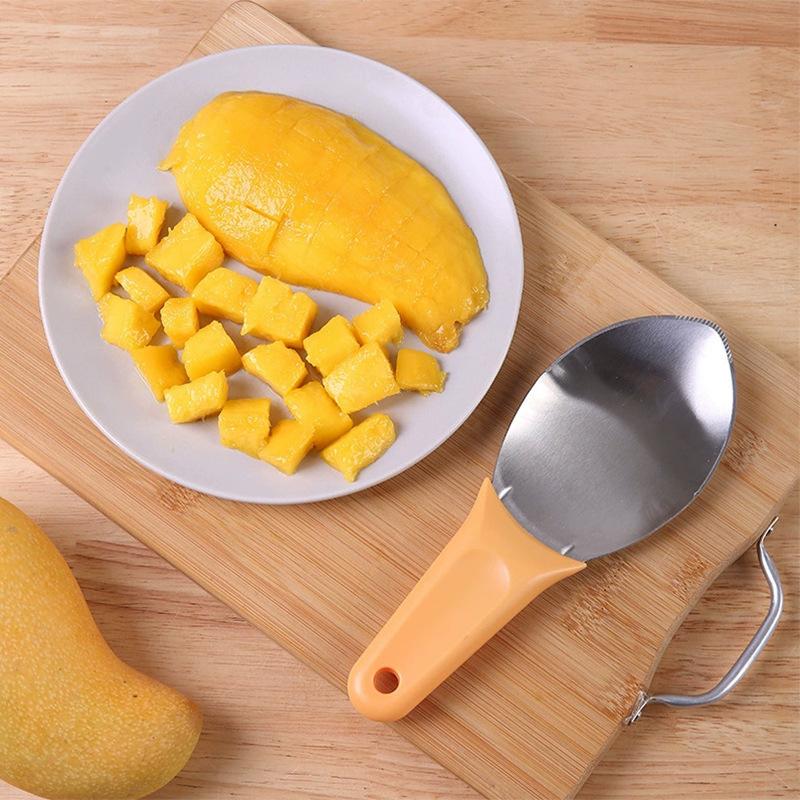 Wielofunkcyjna Obieraczka do Owoców Praktyczna Obieraczka do Mango Separator do Obierania Łyżka do Mango Awokado Owoc Narzędzie Kuchenne Gadżety Domowe