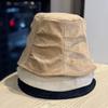 Pleated Fisherman Hat Women's Autumn Solid Color Sun Hat Versatile Face Showing Small Basin Hat Simple Casual Trend