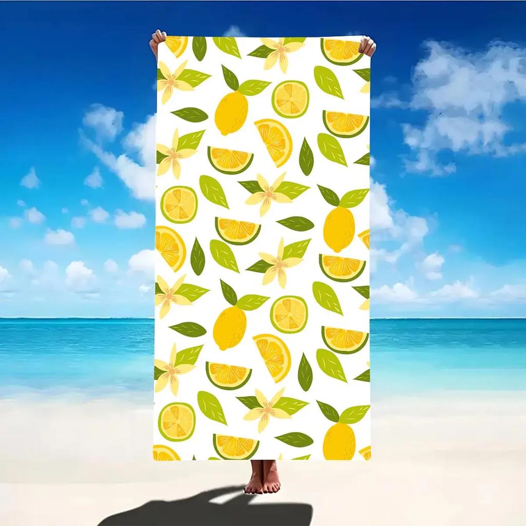 Fruit print Beach Towel Portable Quick Fast Dry Sand Outdoor Travel Swim Blanket Floral Print Mat Personalization Stripes Towel