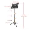 Heavy Duty Foldable Sheet Music Stand Height Adjustable Music Stand With Carrying Bag Waterproof Music Book Clip Holder Bracket