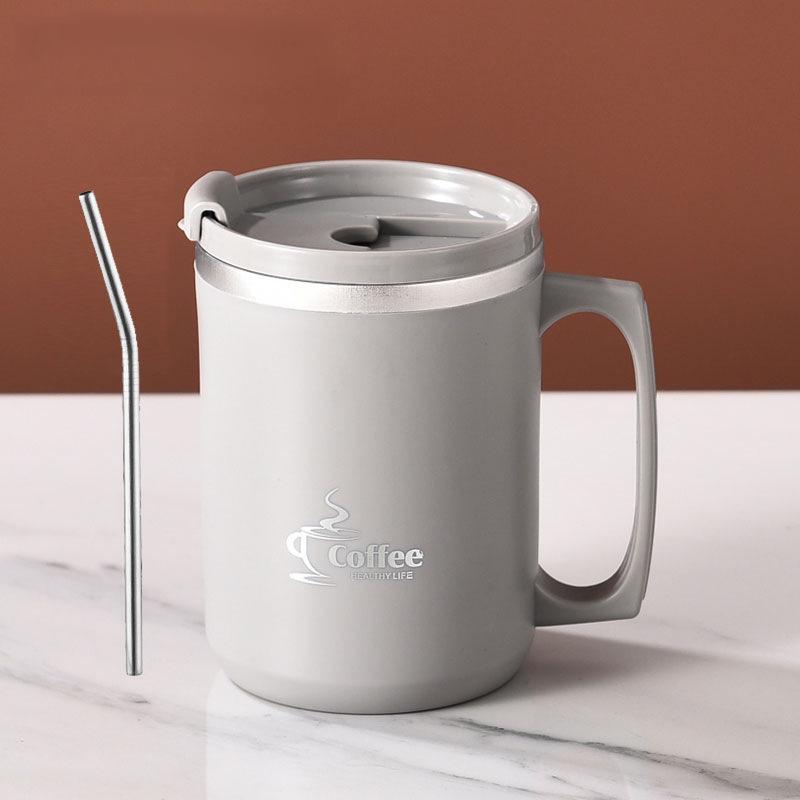 Insulated Stainless Steel Office Coffee Mug with Lid