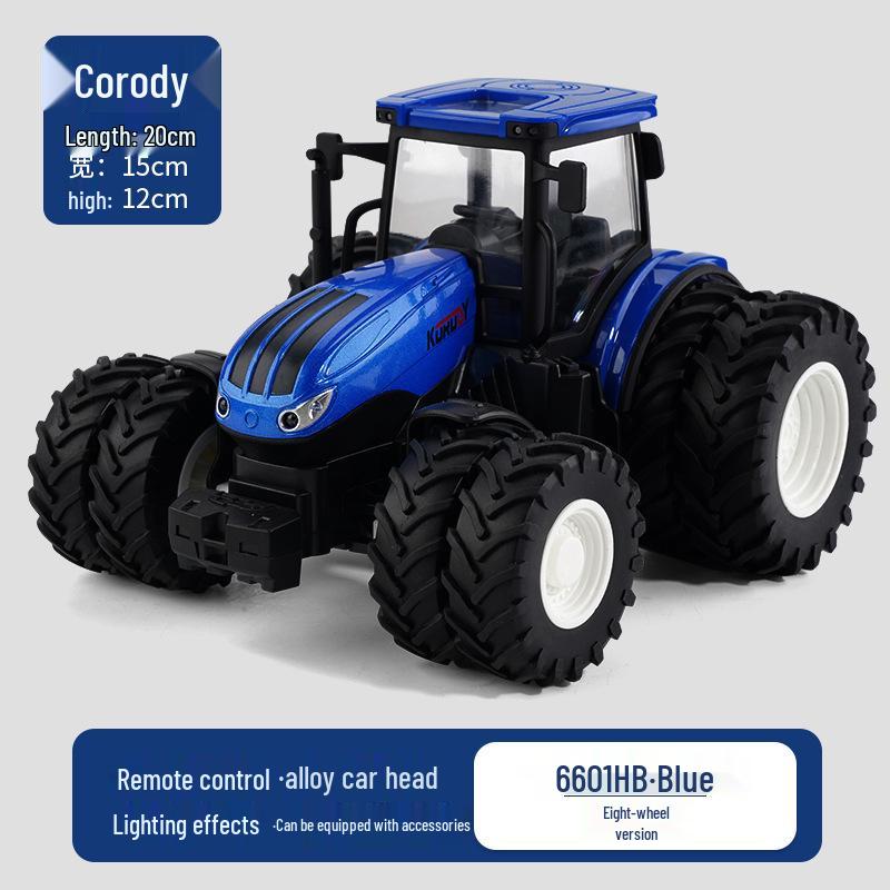 Children's Remote Control Harvester Tractor Toy - Educational Inertial Model for Kids 3+