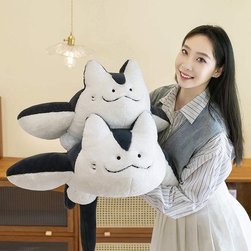 New Style Ray Cat Plush Doll Creative Funny Cartoon Manta Ray Pillow Toy Doll Give Girl Birthday Gift
