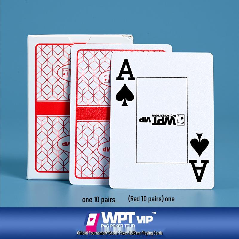 WPT Texas Hold'em Wide Poker Cards - Frosted, Waterproof, Anti-fold, Wear-Resistant PVC
