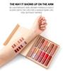 12-Piece Matte & Shimmer Lip Gloss Set: Non-Stick, Long-Lasting, European & American Style