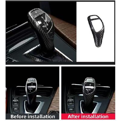 For 13-18 BMW F30 F34 F35 3-Series Gear Shift Knob Cover Trim Real Carbon Fiber