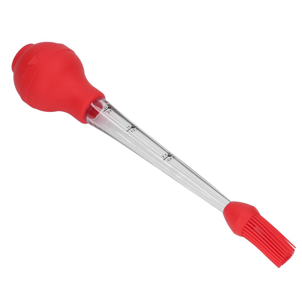 Turkey Baster Needle with Sauce Brush Barbecue Oil Drip Seasoning Tube Tools Sauce Needle Red