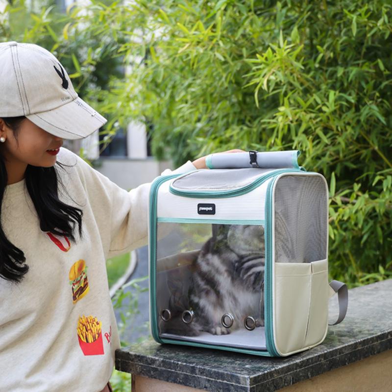 Pet Bag  Portable Portable Backpack  Large Space  Cat and Dog Supplies Pet Bag
