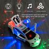 Cognitive Ability Vivid Appearance Universal Automatic Obstacle Avoidance Police Car Toy with Lights Electric Dancing