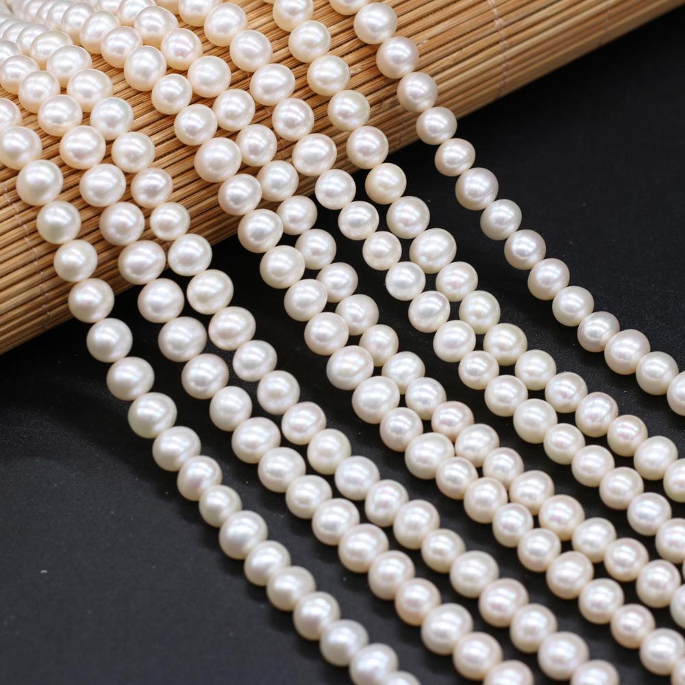 1String, White Natural Potato-shaped Pearls Beads, 7-8mm, for DIY Necklaces Bracelets Accessories, Jewelry Making, Birthday, Wedding, Party Gifts 36cm