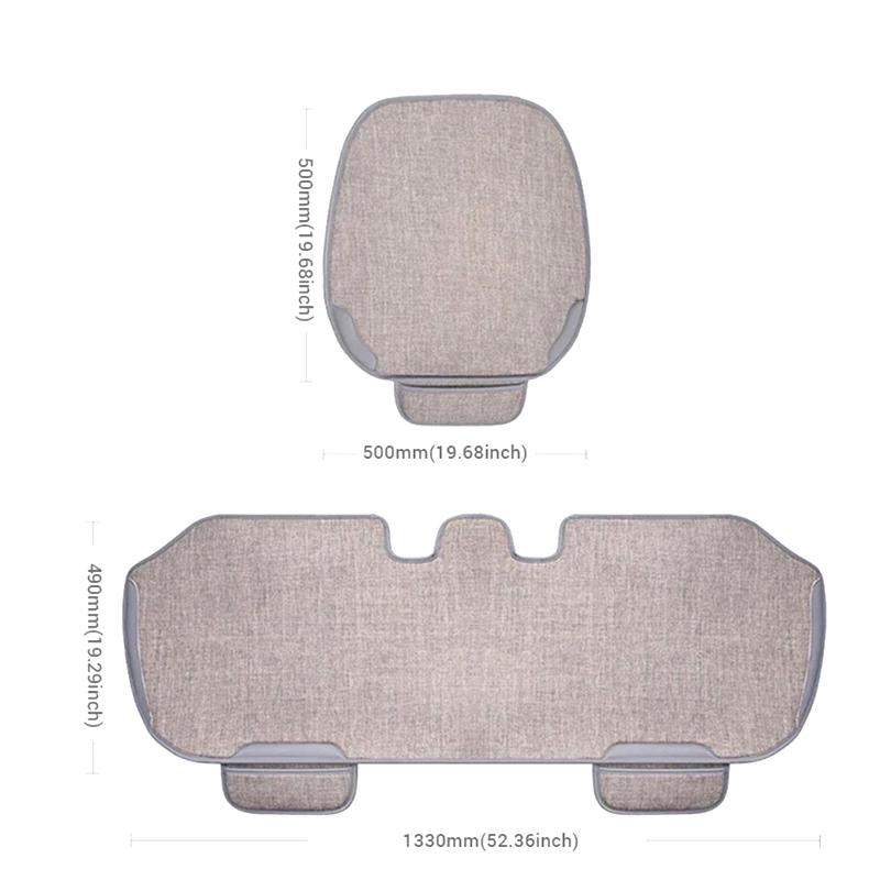 1Pcs Car Breathable Flax Seat Cover Four Seasons Universal Front Seats Protector Cushion Auto Interior Chair Protect Covers Kit