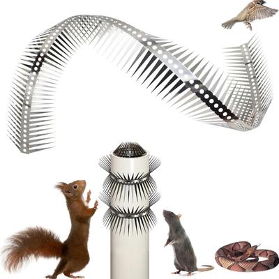 1 Set Anti-Ratten Pinnen Roestvrij Staal Vogelafweerpinnen met Bandjes Prikkelbare Eekhoornbeschermer voor Duiven Katten Bestrijding Bomen Hekken