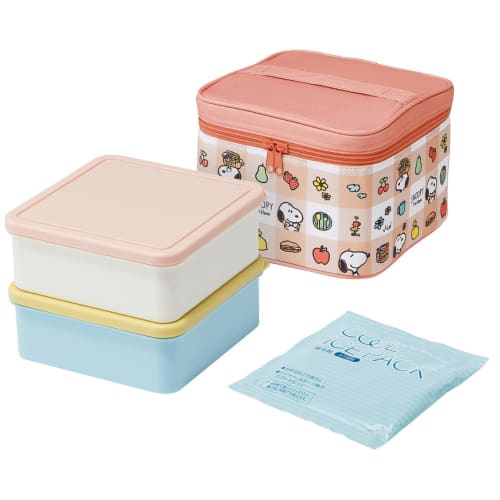 Skater Recreational Lunch Box with Cooling Bag and Ice Pack Snoopy Picnic Made in Japan 2240ml KCPC2