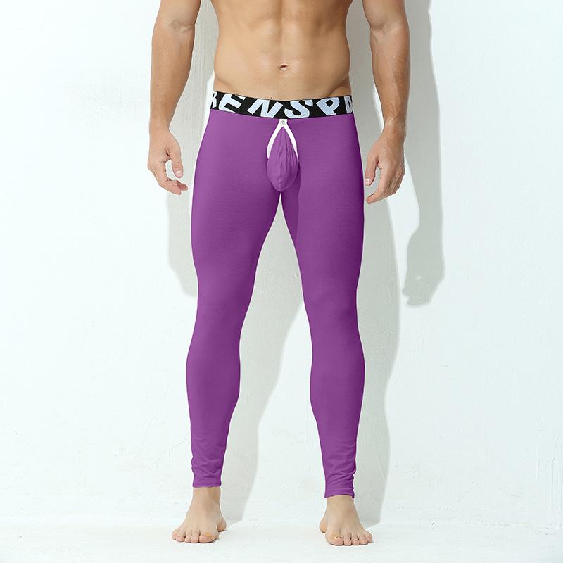 Men's Autumn/Winter Thermal Base Pants - White, Black, Trendy, Tight-Fitting, Thin Warm Style