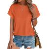 Loose Short Sleeve Solid Color Round Neck Tshirt for Spring Summer