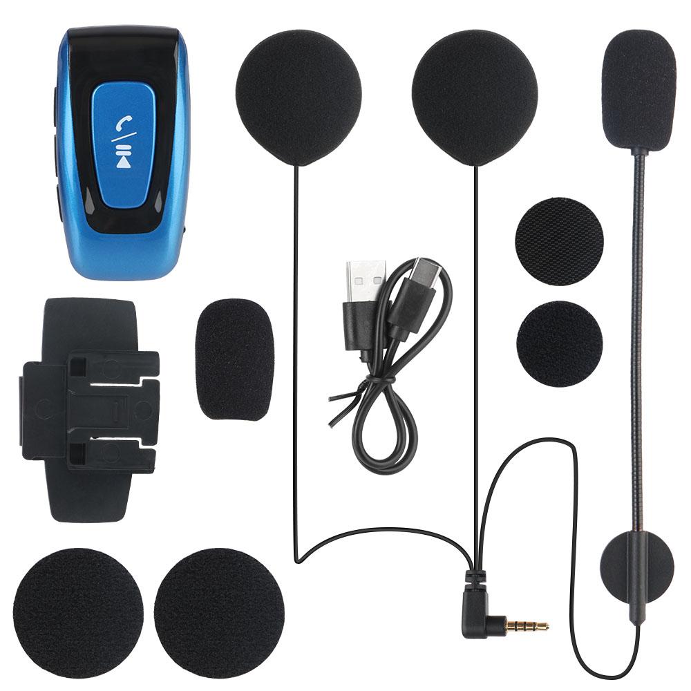 

Водонепроницаемая Bluetooth-совместимая 5.0 Moto 1000MAH Мотоциклетная гарнитура для мотоциклистов с шумоподавлением, гарнитура для шлема мотоцикла, стереогарнитура Blue