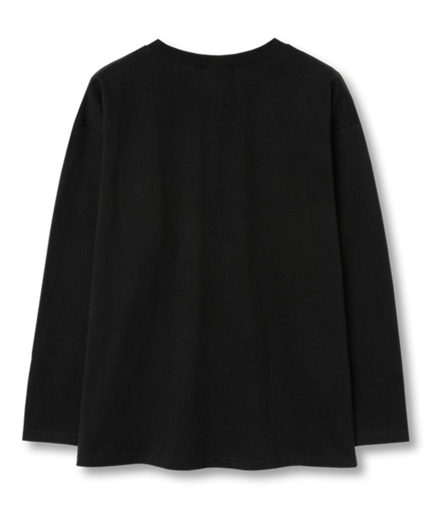 TI.GLAKE Slowdown Oversized Long Sleeve T-Shirt Black [Select Ribbed Sleeves]