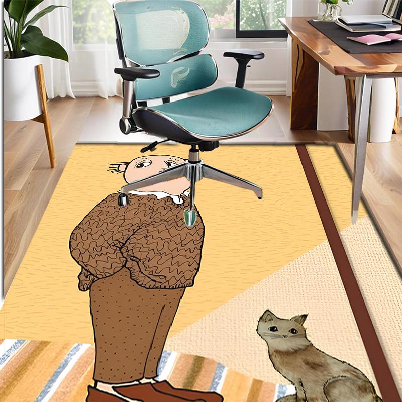 Alfons Aberg Pattern Rug, Indoor/Outdoor Mat, for Picnic, Gameroom, Bedroom, Office, Living Room, Home Decor Carpet, Birthday Gift