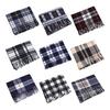 Double-Sided Velvet Scarf with Tassel Decoration Plaid Print Autumn Winter Warm Cashmere-like Scarf Fashion Accessory