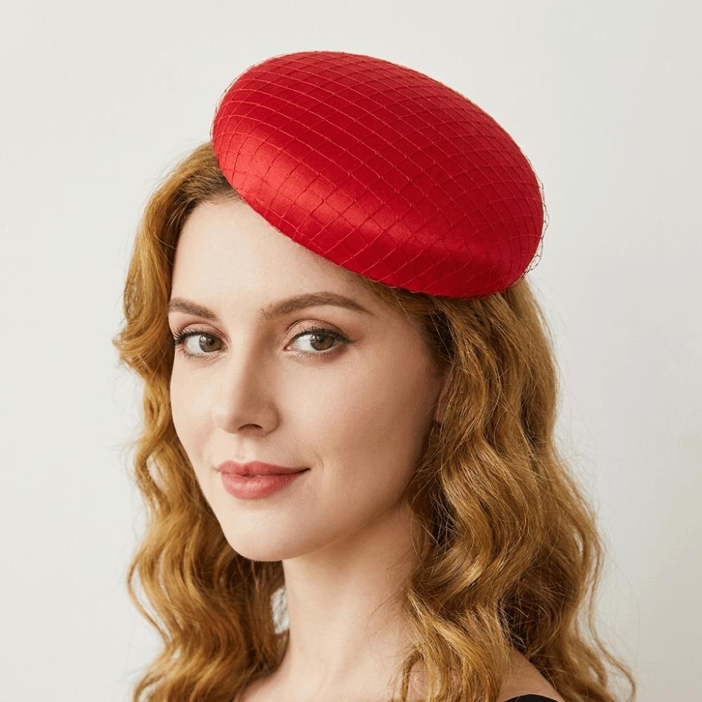 Kopfschmuck Vintage Fascinator Hut Einfarbige Maskenball Zylinder Braut Kopfschmuck Party Kopfschmuck