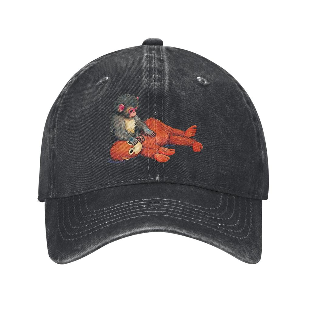 Punch Monkey Baseball Cap Sun Tennis Skate Breathable Washed Trucker Hat Men Women Classic Design Baseball Caps