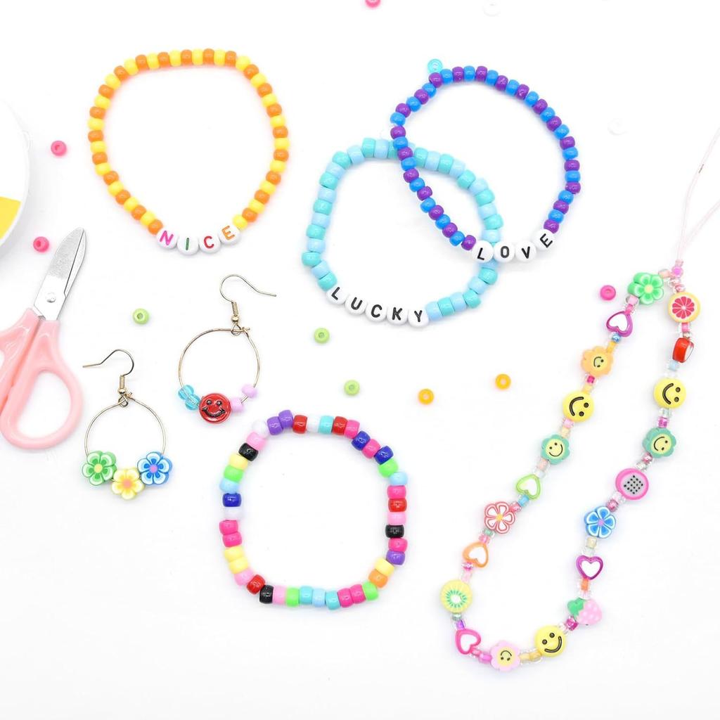 Bracelet Necklace Jewelry Rice Beads Letter Beads Pony Beads Handmade Diy Set Female