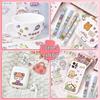 100 Transparent PET Waterproof Cartoon Stickers for Journals - Durable, No-Trace DIY Decoration
