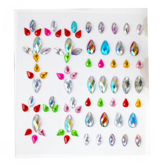 Colorful Rhinestone Stickers for DIY Crafts Star Moon Gem Stickers for Scrapbooking & Journaling Self-Adhesive Sparkling Gems for Card Making