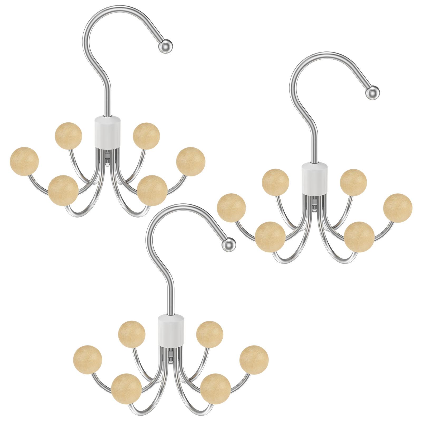 3 шт. 360° Вращающийся Многозахватный Крючок-Вешалка для Хранения Многофункциональная Вешалка для Одежды для Пояса Бюстгальтера Майки Шарфа Шляпы Вешалка-Органайзер