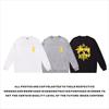 Unisex lässiger übergroßer Rundhals-Pullover mit Schriftzug-Print leichter Baumwoll-Hoodie