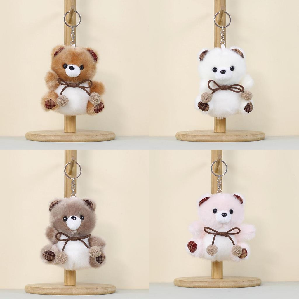 Plush Bear Keychain Cute Cartoon Toy For Kids And Students