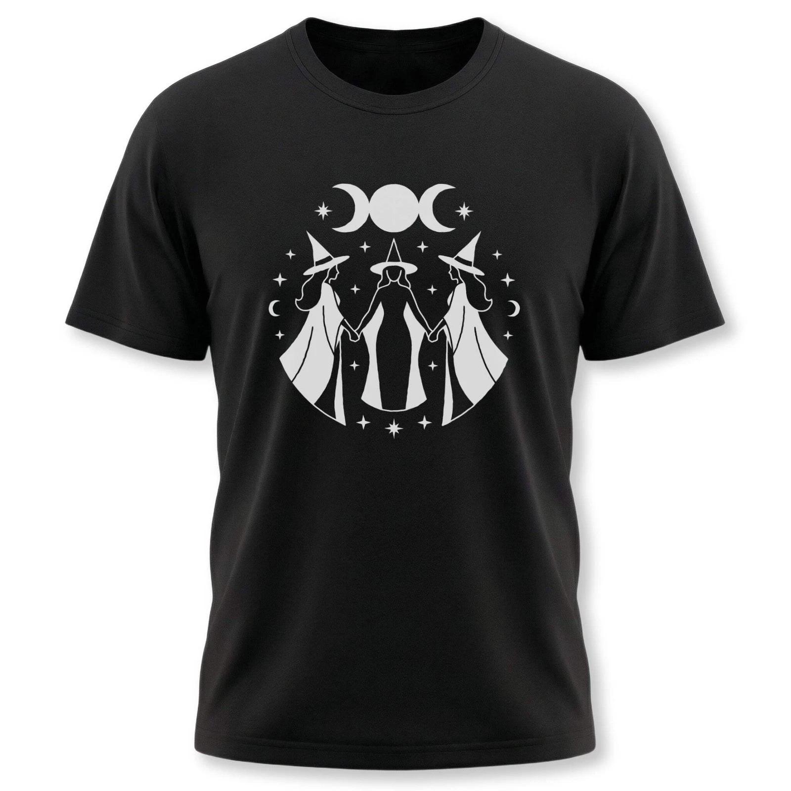 Triple Goddess Moon Phases Graphic Tee | Witches Moon Apparel M