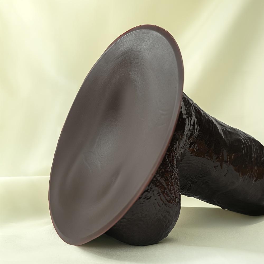 Realistic 10.63" Thick Black Dildo – Ultra-Soft Liquid Silicone, Lifelike Texture, Strong Suction Cup, Anal & G-Spot Toy for Women, Men & Couples