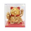 Y Solar Fortune Cat Waving Hand Ornament: Light-Powered Decor for Car, Living Room, or Office Desk