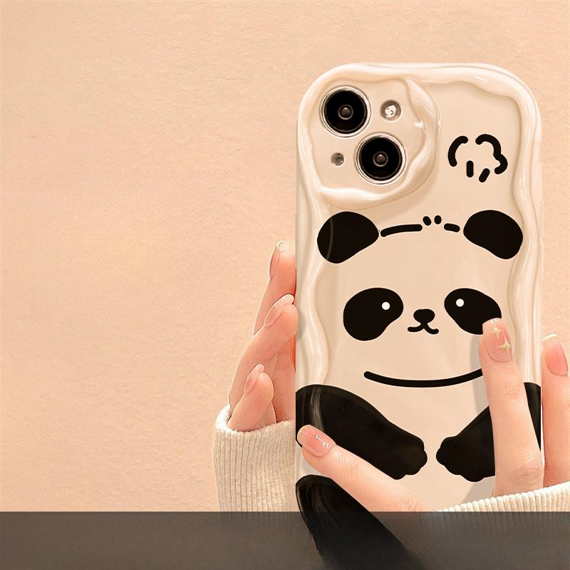 

Милая плюшевая кукла панда, подходящая для Apple 16PRO, чехол для мобильного телефона Iphone15, силиконовый, противоударный 14/13/12 iPhone 6s Plus