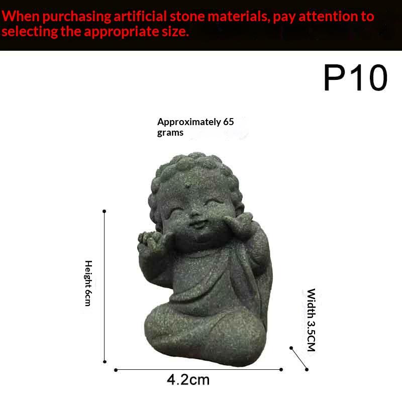 Chinese Style Buddha Statue Cute Little Monk Figurines Fish Tank Moss Landscaping Zen Oriental Aesthetic Garden Decoration