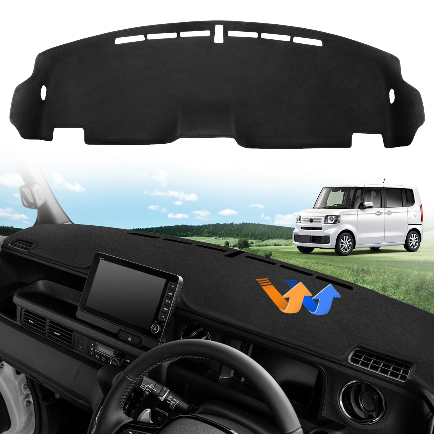 

Автомобильный коврик на приборную панель Auto Spec JOY 3D для Honda New Custom 2023, интерьер, 3D-формованный коврик на приборную панель, защита от солнца и УФ-лучей, производитель напрямую, Honda [3D-формованный] N-BOX