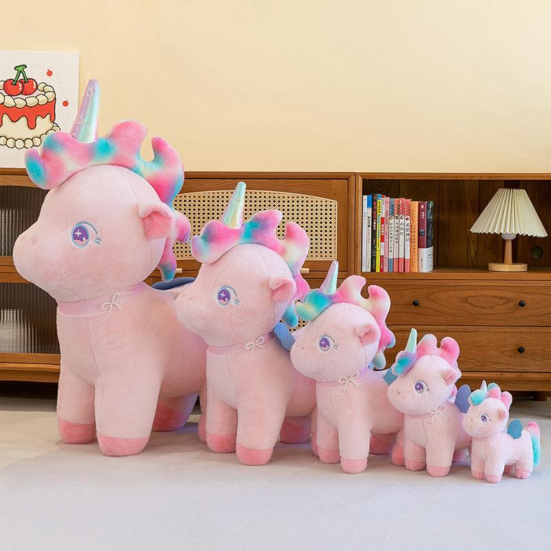 Colorful Cute Unicorn Fur Toy Fashion Comfortable Throw Pillow Birthday Gift