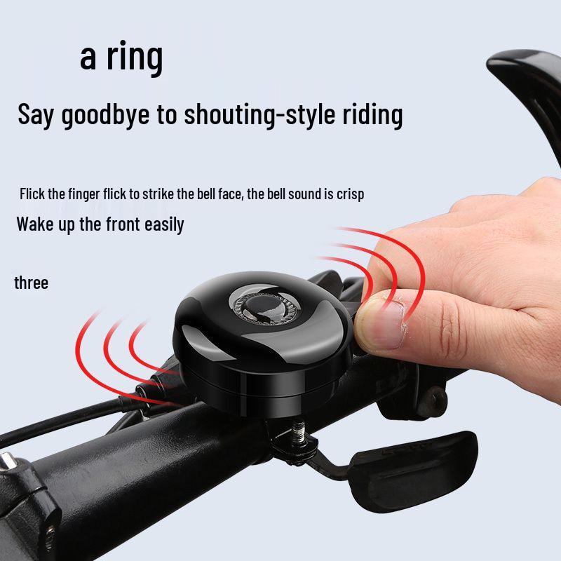 Durable Black Iron Bicycle Horn for Mountain & Folding Bikes - Loud Sound