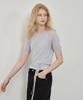 OSTKAKA Linen Blended Layered Twin Set Ash Blue