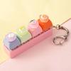 4-Key Reduce Pressure Toy Fruit Mini Keychain Pendant Push Button Keychain  Reduce Anxiety